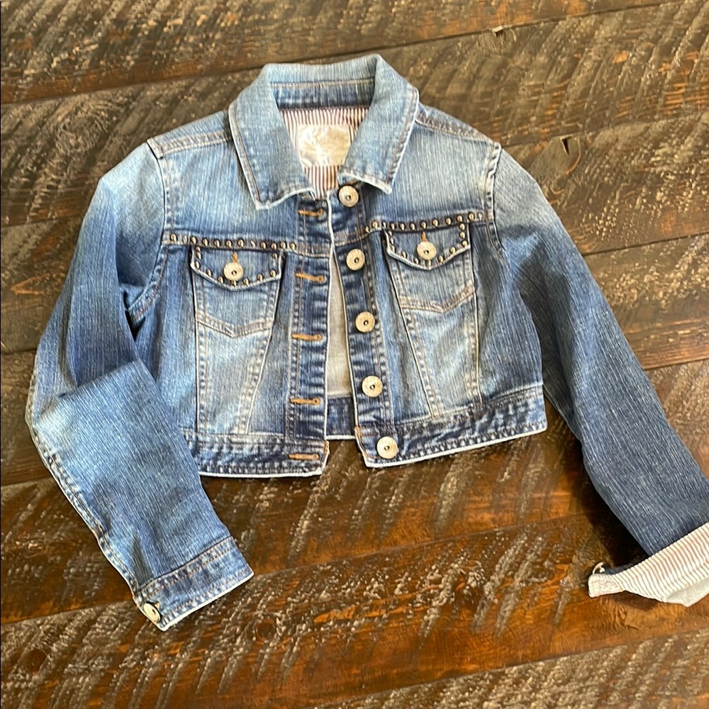 Justice Blue Cropped Jean Jacket Timeless Style